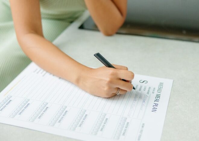 How to Create a Simple Weekly Meal Plan for Stress-Free Eating